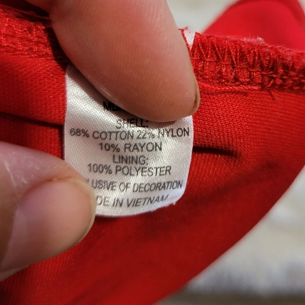C label red dress crochet overlay size large - Picture 6 of 7